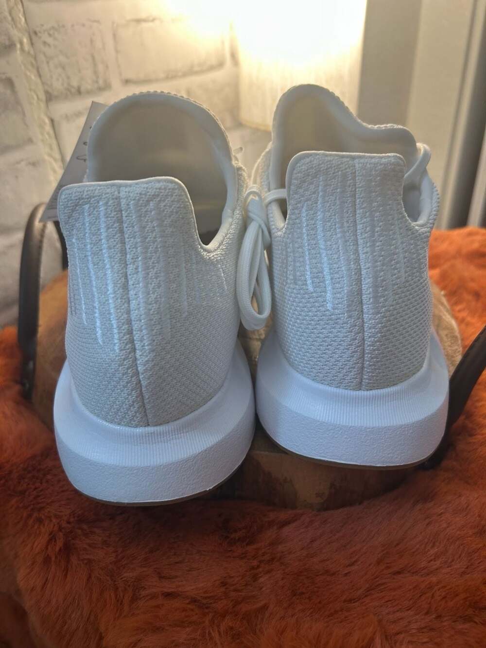 Adidas Men's Swift Run 1.0 Lifestyle Sneakers in Cloud White/Gum (IE7475) - Picture 7 of 12